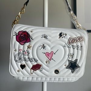 ALDO Purse - White Crossbody, Faux Leather